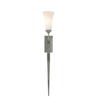 Sweeping Taper Wall Sconce - Sterling / Opal