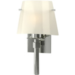 Beacon Hall Glass Cone Wall Sconce - Sterling / Ivory Art