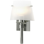 Beacon Hall Glass Cone Wall Sconce - Sterling / Opal