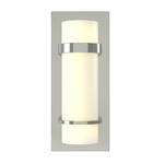 Banded Dual Band Wall Sconce - Sterling / Opal
