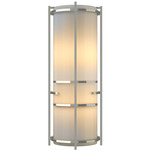 Extended Bars Wall Sconce - Sterling / Ivory Art