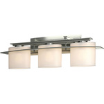 Arc Ellipse Bathroom Vanity Light - Sterling / Opal