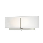 Exos Square Wall Sconce - Sterling / Natural Anna