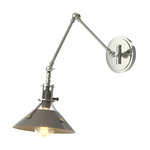 Henry Swing Arm Wall Sconce - Sterling / Dark Smoke