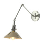 Henry Swing Arm Wall Sconce - Sterling / Soft Gold