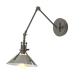 Henry Swing Arm Wall Sconce - Dark Smoke / Sterling