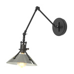 Henry Swing Arm Wall Sconce - Black / Sterling