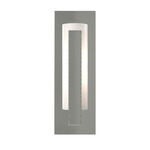 Forged Tall Bar Wall Sconce - Sterling / Opal