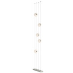 Abacus Floor to Ceiling Plug-In LED Lamp - Sterling / Opal