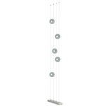 Abacus Floor to Ceiling Plug-In LED Lamp - Sterling / Cool Grey