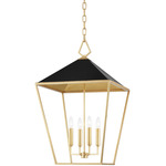 Paxton Pendant - Gold Leaf / Black