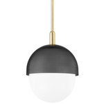 Nyack Pendant - Aged Brass / Alabaster