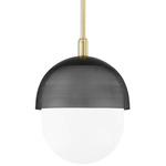 Nyack Pendant - Aged Brass / Alabaster