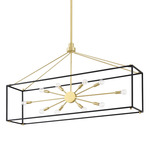 Glendale Linear Chandelier - Aged Brass