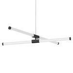 Akari Chandelier - Black / Frosted