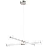 Akari Chandelier - Brushed Nickel / Frosted