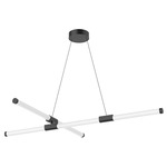 Akari Chandelier - Black / Frosted