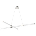 Akari Chandelier - Brushed Nickel / Frosted