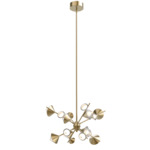 Geode Chandelier - Brushed Gold / Frosted