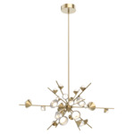 Geode Chandelier - Brushed Gold / Frosted