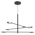 Rotaire Chandelier - Black / Frosted