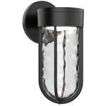 Davy Outdoor Wall Sconce - Black / Clear Water