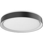Essex Ceiling Flush Light - Black / Inner White / Frosted