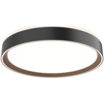 Essex Ceiling Light - Black / Inner Walnut / Frosted