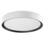 Essex Ceiling Light - White / Inner Black / Frosted