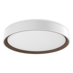 Essex Ceiling Light - White / Inner Walnut / Frosted