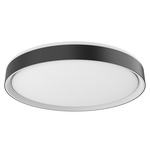 Essex Ceiling Flush Light - Black / Inner White / Frosted