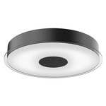Parker Color Select Ceiling Flush Light - Black / Frosted