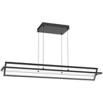 Mondrian Rectangular Pendant - Black / Frosted