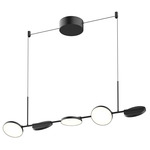 Novel Linear Pendant - Black / Frosted