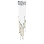 Motif Draped Multi Light Pendant - Chrome / Clear