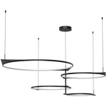 Serif Multi Light Pendant - Black / Frosted