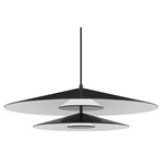 Cruz Duo Pendant - Black / White / Frosted