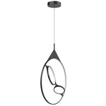 Serif Pendant - Black / Frosted