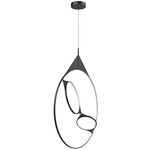 Serif Pendant - Black / Frosted