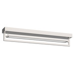 Mondrian Rectangle Semi Flush Ceiling Light - Brushed Nickel / Frosted