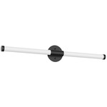 Akari Bathroom Vanity Light - Black / Frosted