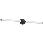 Akari Bathroom Vanity Light - Black / Frosted