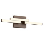 Anello Minor Bathroom Vanity Light - Walnut / Frosted