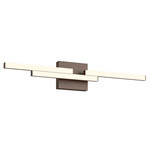 Anello Minor Bathroom Vanity Light - Walnut / Frosted