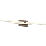 Anello Minor Bathroom Vanity Light - Walnut / Frosted