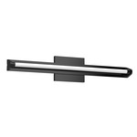 Plymouth Bathroom Vanity Light - Black / Frosted