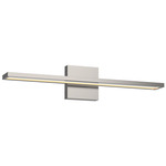 Brio Bathroom Vanity Light - Brushed Nickel / Clear