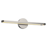 Marlon Bathroom Vanity Light - Brushed Nickel / Clear