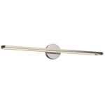 Marlon Bathroom Vanity Light - Brushed Nickel / Clear