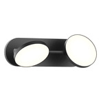 Novel Bathroom Vanity Light - Black / Frosted